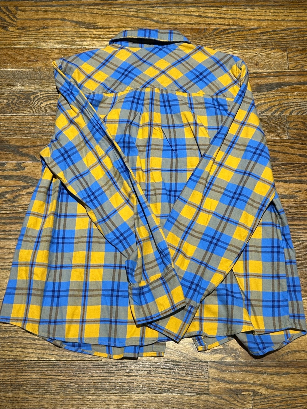 J. Crew Blue and Yellow Plaid Button-Down Shirt - Picture 5 of 6